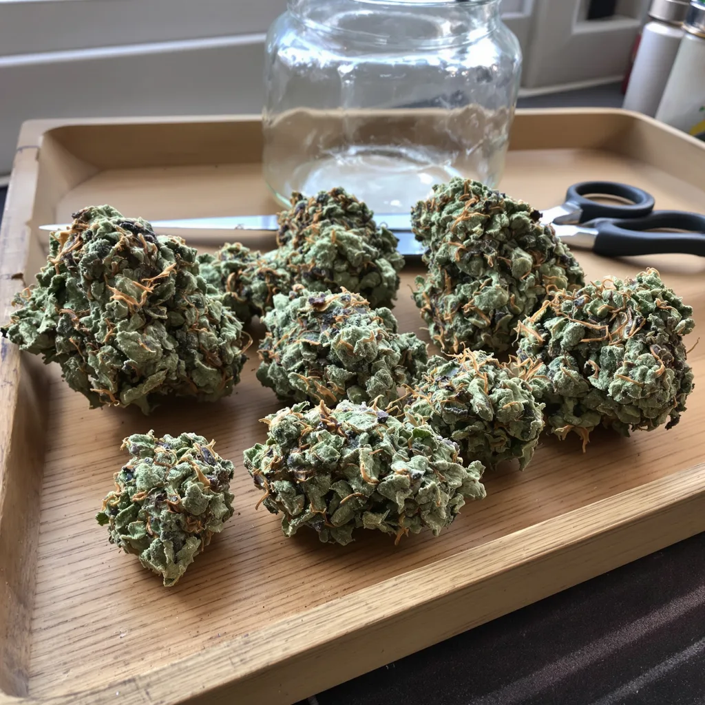 Mac 1 50% indica / 50% sativa flower with visible trichomes