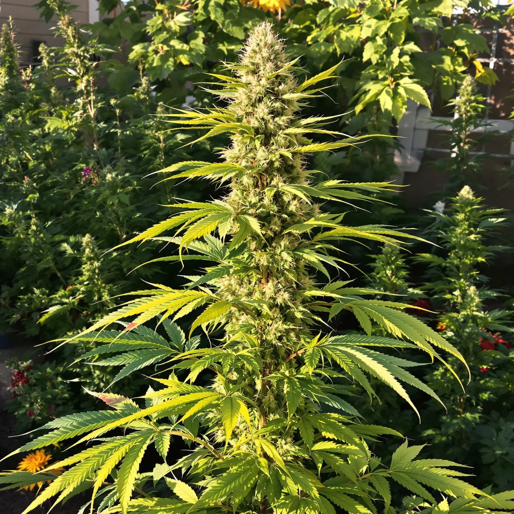 Mac 1 50% indica / 50% sativa flower with visible trichomes