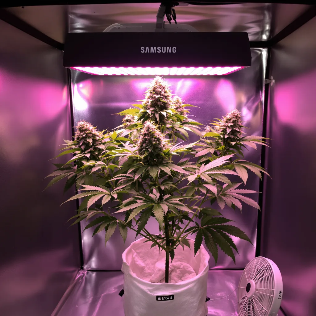 Magic Beans OG 69% indica / 31% sativa flower with visible trichomes