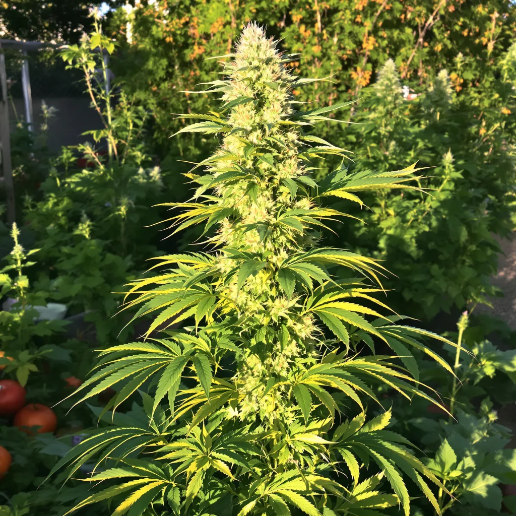 Magnum 49% indica / 51% sativa flower with visible trichomes