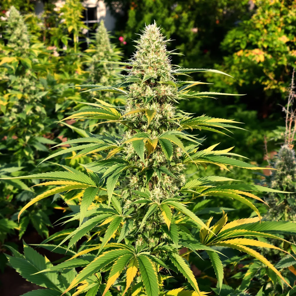 Mandala #1 52% indica / 48% sativa flower with visible trichomes