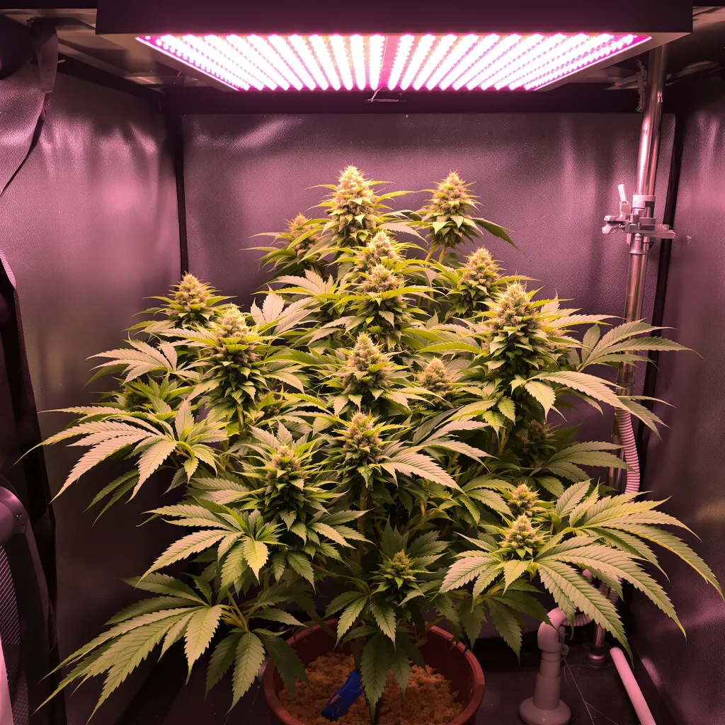 Mandarine 76% indica / 24% sativa flower with visible trichomes