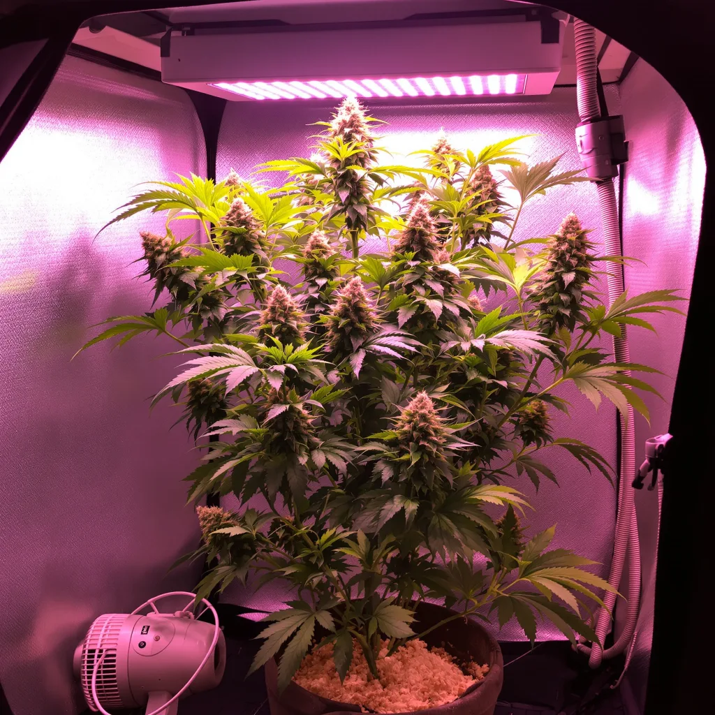 Mango Crack 82% indica / 18% sativa flower with visible trichomes