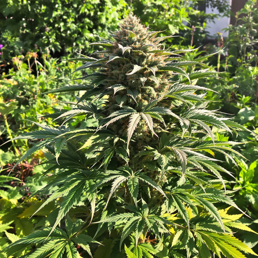 Mango Kush 89% indica / 11% sativa flower with visible trichomes