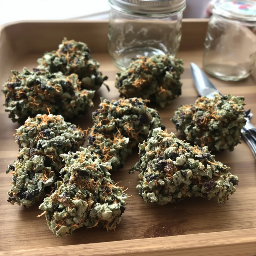 Maple Leaf 70% indica / 30% sativa flower with visible trichomes