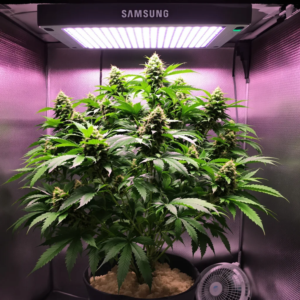 Maple Leaf 70% indica / 30% sativa flower with visible trichomes