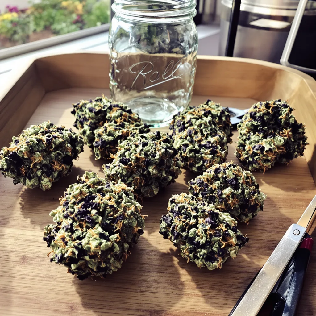 Mars OG 80% indica / 20% sativa flower with visible trichomes