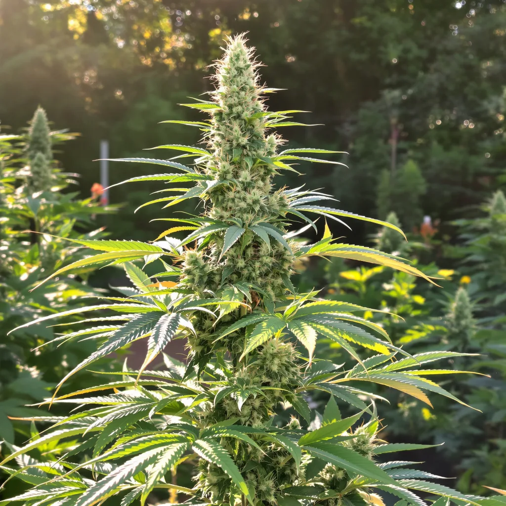Master Jedi 40% indica / 50% sativa flower with visible trichomes