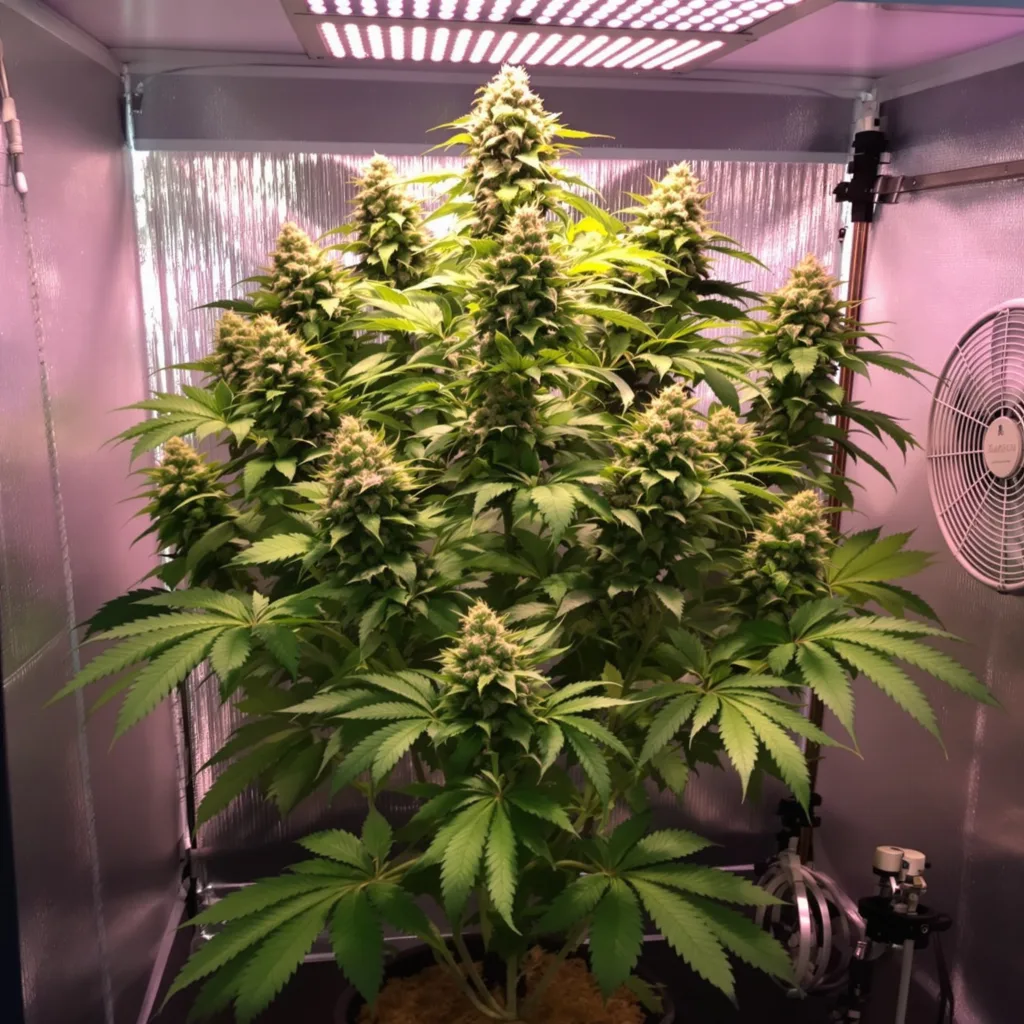 Master Jedi 40% indica / 50% sativa flower with visible trichomes