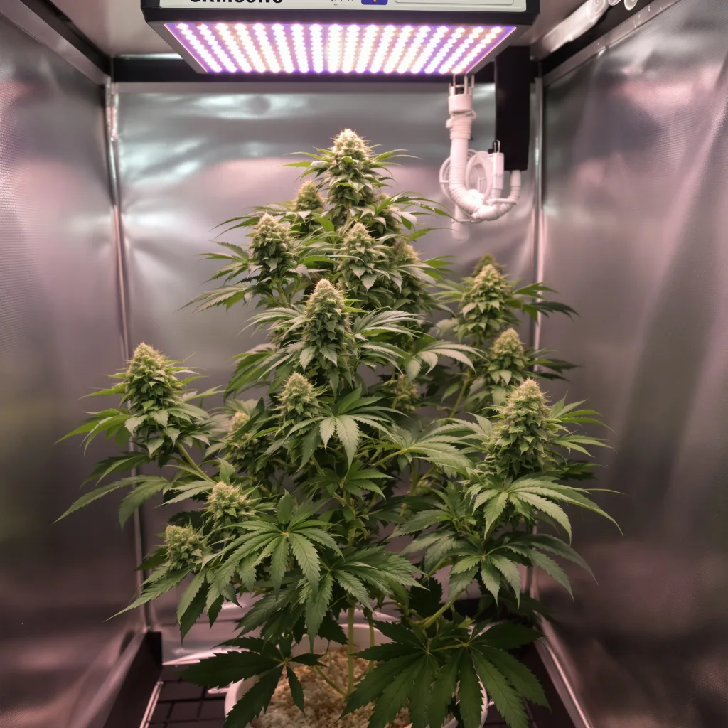 Maui Haole 55% indica / 45% sativa flower with visible trichomes