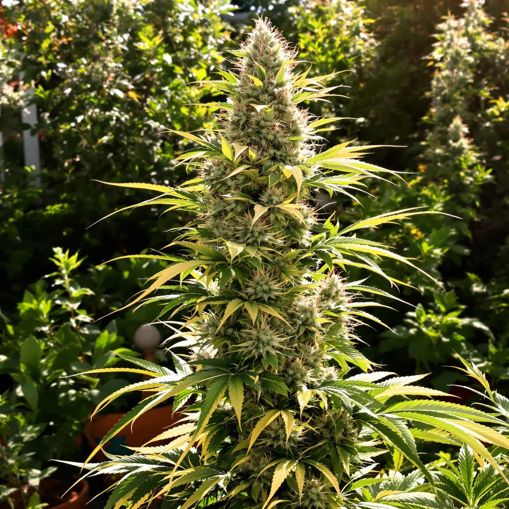 Maui Pineapple Chunk 41% indica / 59% sativa flower with visible trichomes