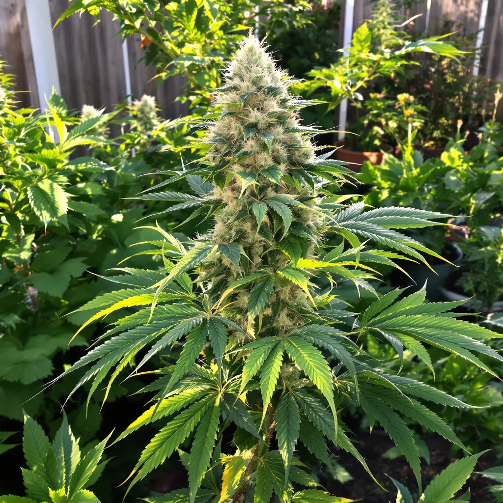 Mazar 73% indica / 27% sativa flower with visible trichomes