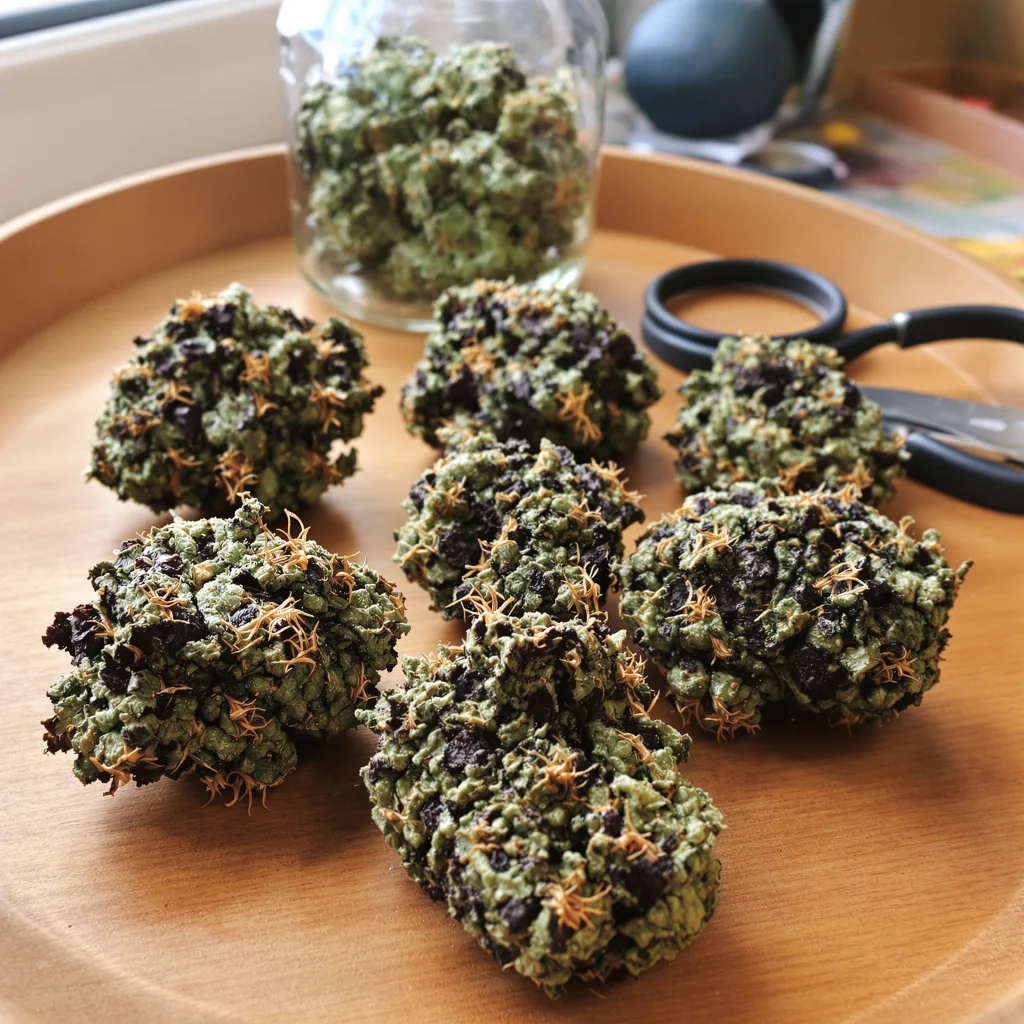 Mazar 73% indica / 27% sativa flower with visible trichomes