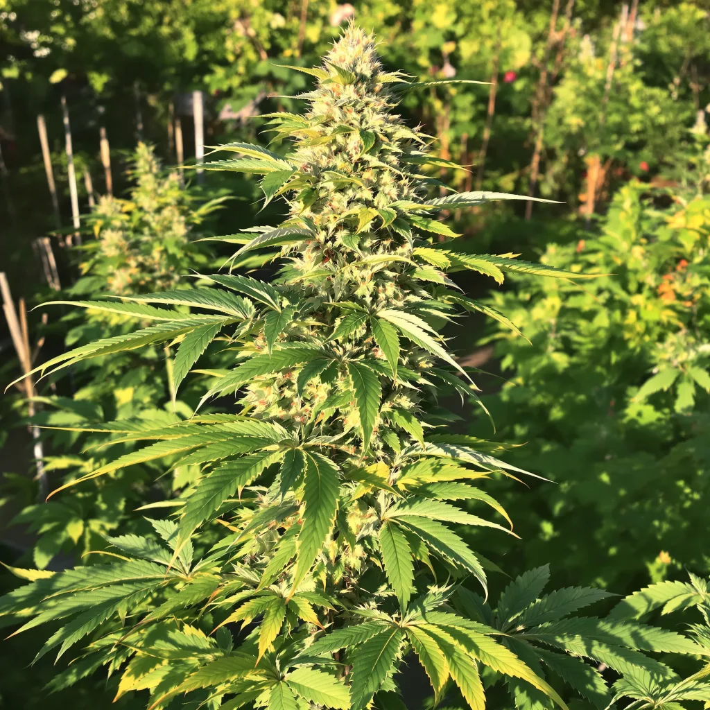 Mazar 73% indica / 27% sativa flower with visible trichomes