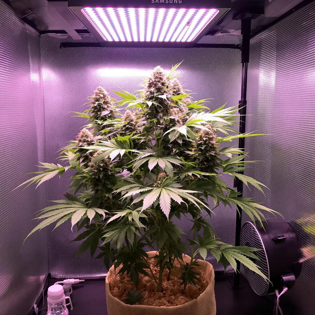 Mazar I Sharif 80% indica / 20% sativa flower with visible trichomes
