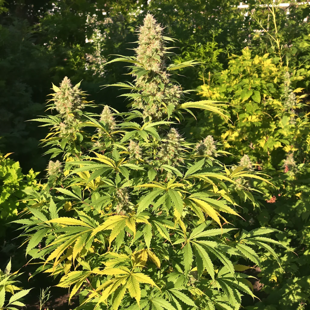 Mean Misty 35% indica / 65% sativa flower with visible trichomes