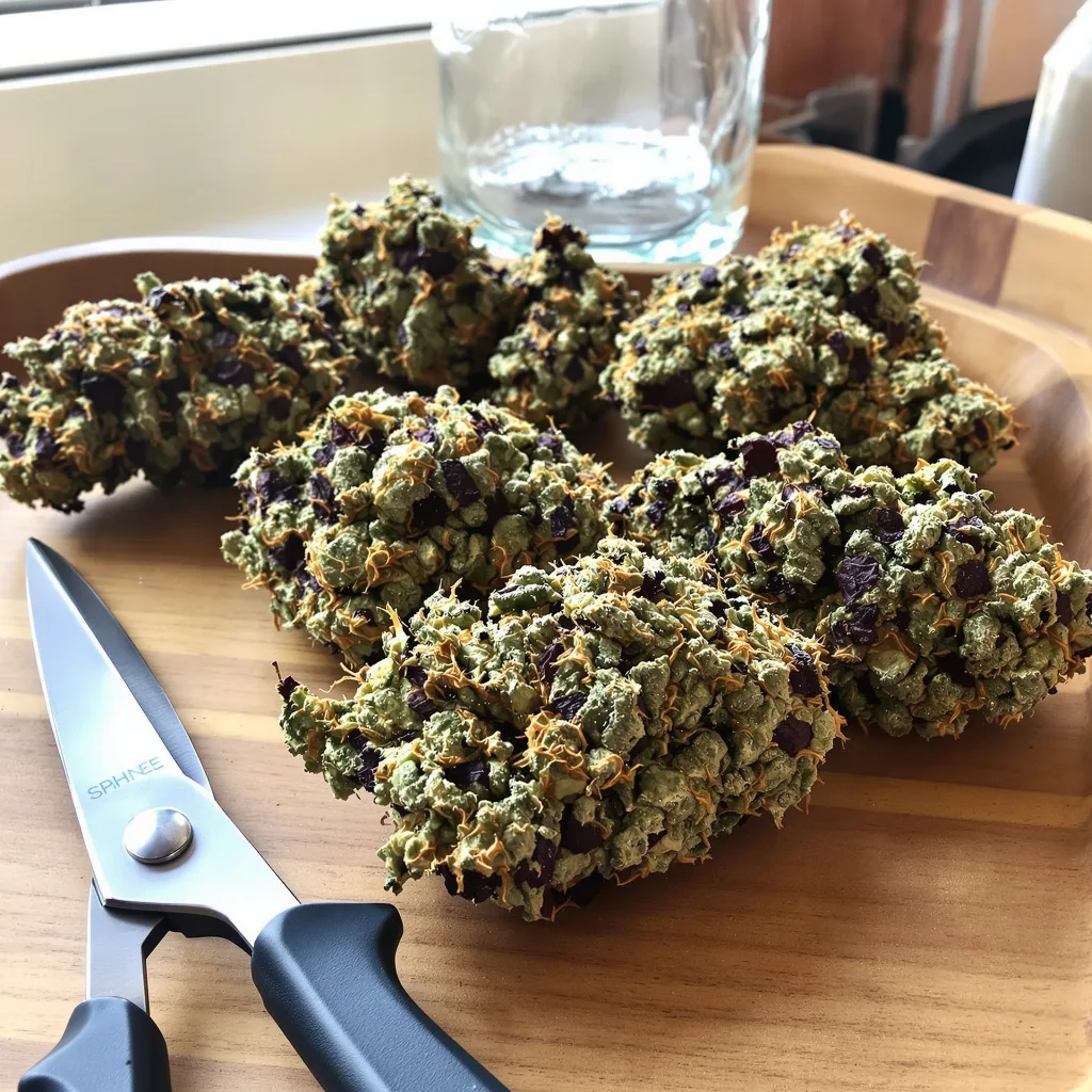 Medicine Man 80% indica / 20% sativa flower with visible trichomes