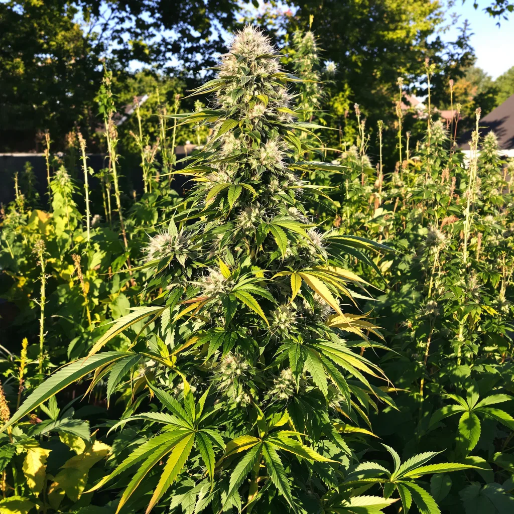 Midnight 40% indica / 50% sativa flower with visible trichomes