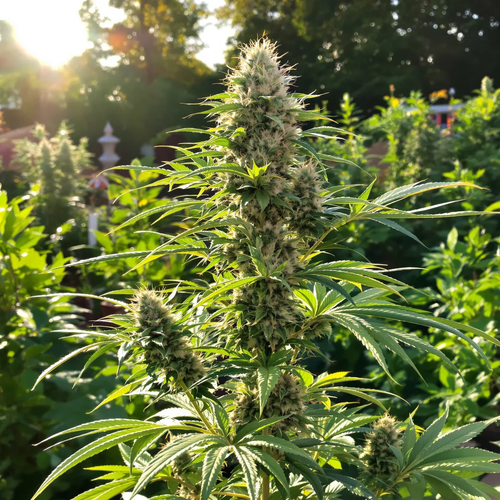 Millennium 48% indica / 52% sativa flower with visible trichomes