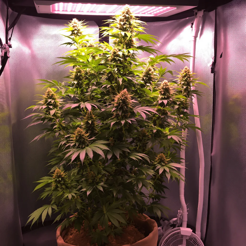 Mimosa 30% indica / 70% sativa flower with visible trichomes