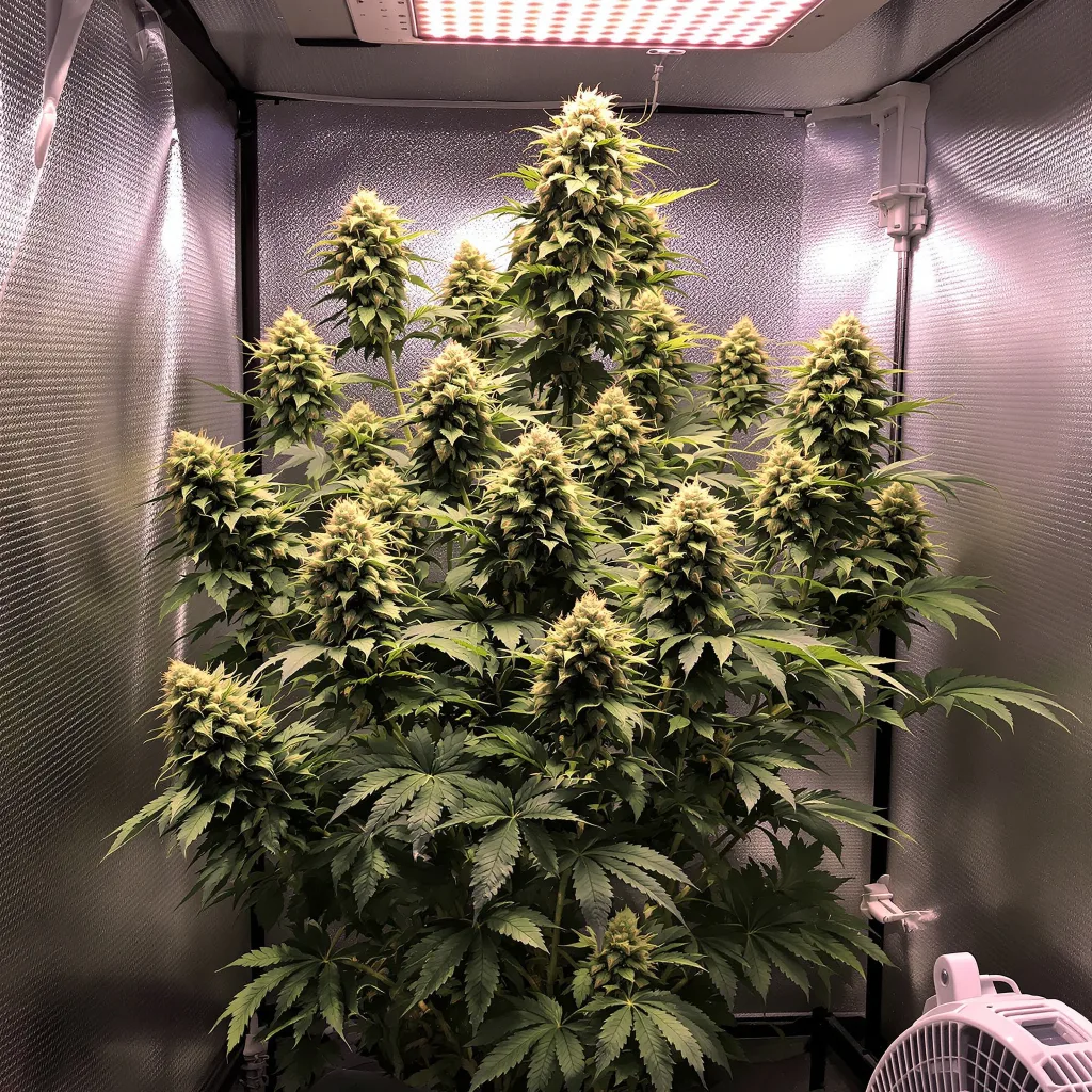 Mint Chocolate Chip 36% indica / 64% sativa flower with visible trichomes
