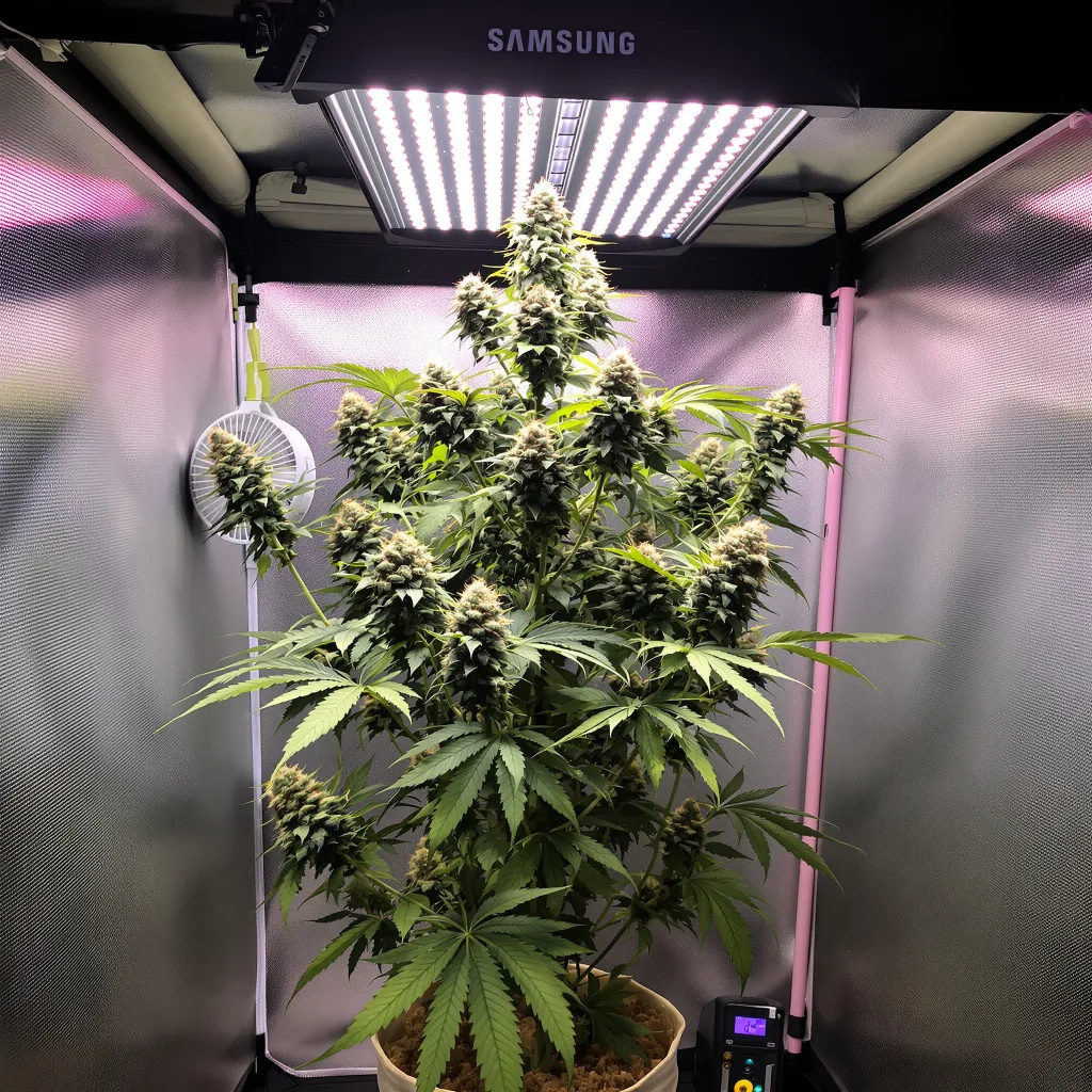 Mint Chocolate Chip 36% indica / 64% sativa flower with visible trichomes