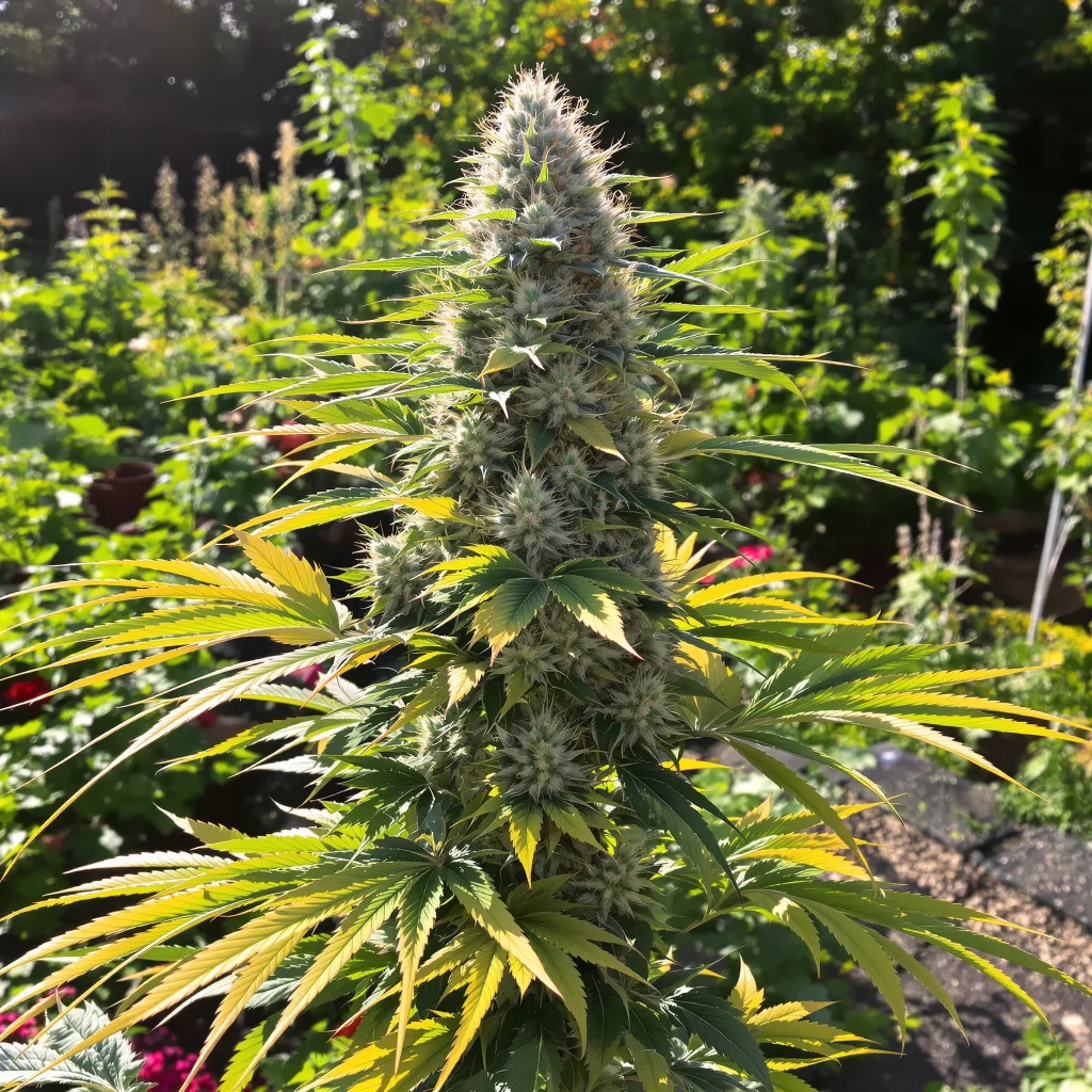 MK Ultra 50% indica / 50% sativa flower with visible trichomes