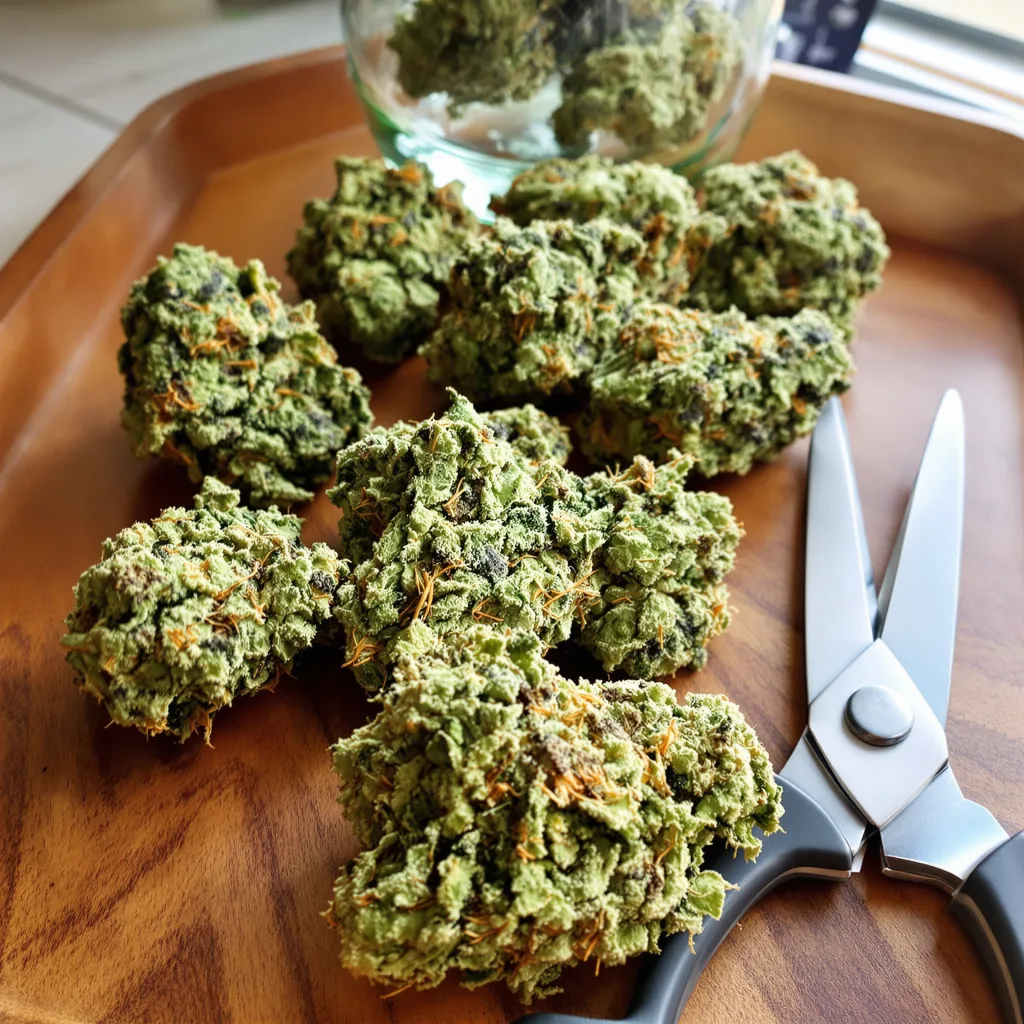 Mob Boss 40% indica / 60% sativa flower with visible trichomes