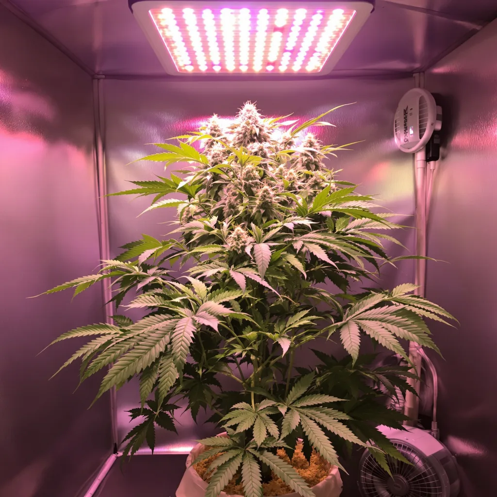 Monster Cookies 80% indica / 20% sativa flower with visible trichomes
