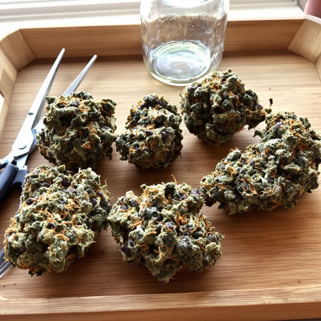 Motavation 72% indica / 28% sativa flower with visible trichomes