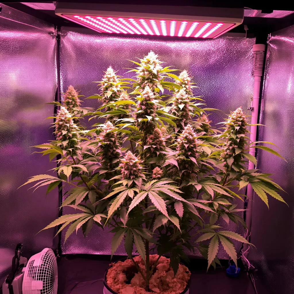 Mr. Nice 68% indica / 32% sativa flower with visible trichomes