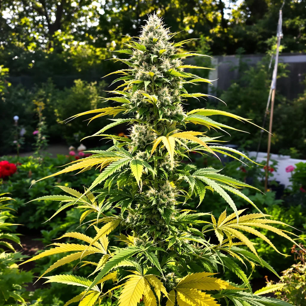 Nebula 40% indica / 60% sativa flower with visible trichomes