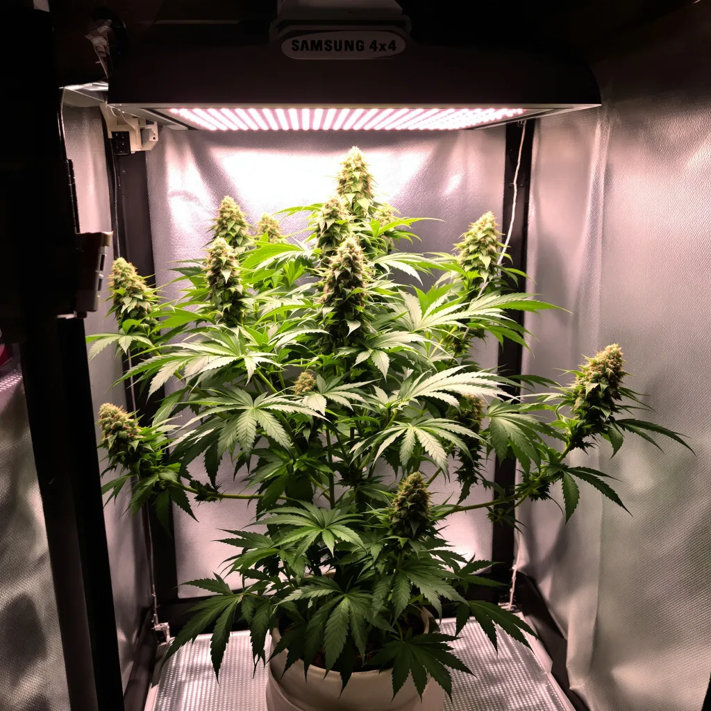 New Glue 80% indica / 20% sativa flower with visible trichomes