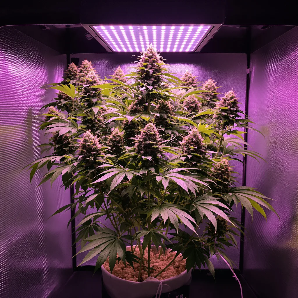 Nice Cherry 83% indica / 17% sativa flower with visible trichomes