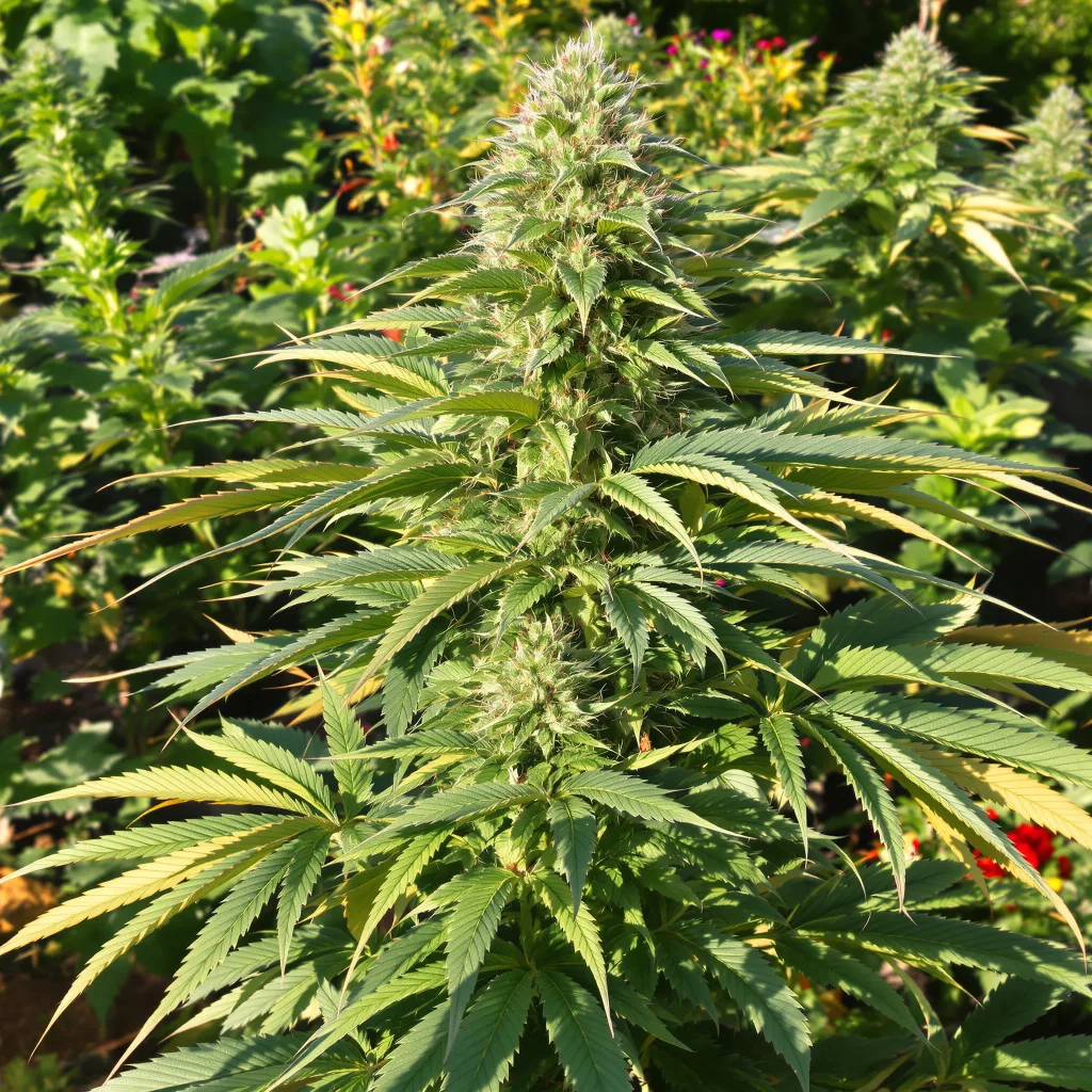 Nice Cherry 83% indica / 17% sativa flower with visible trichomes
