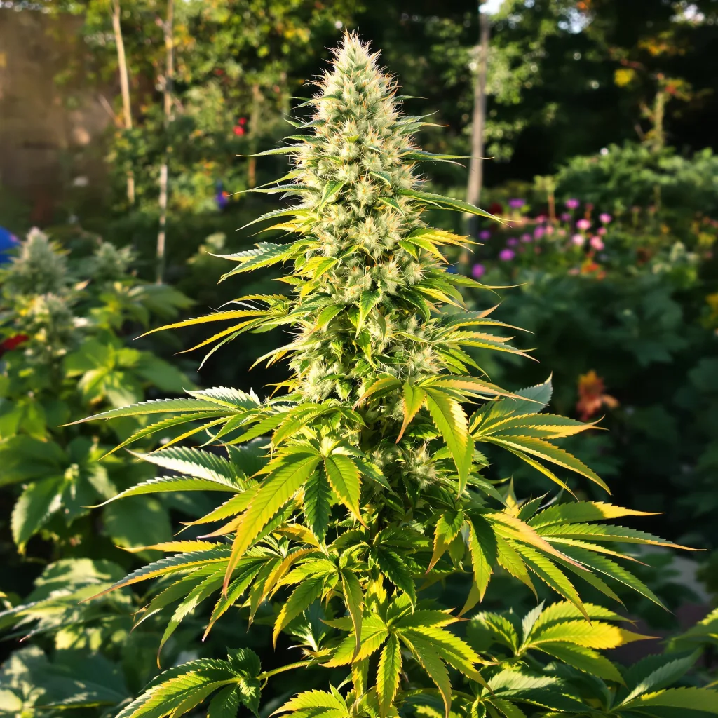 Night Train 54% indica / 46% sativa flower with visible trichomes