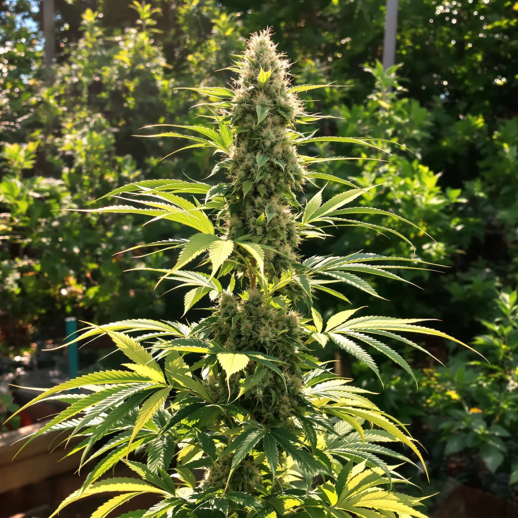 Night Train 54% indica / 46% sativa flower with visible trichomes
