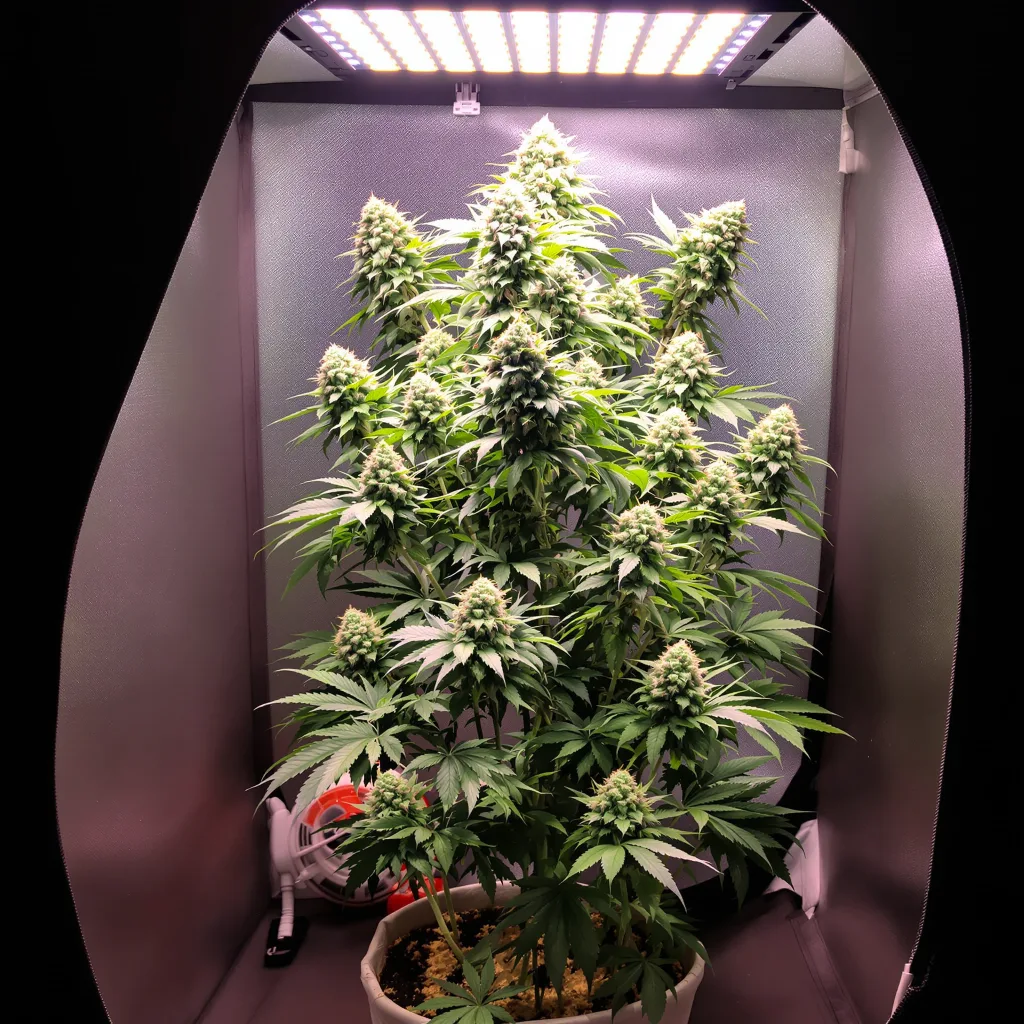 Northern Cream 64% indica / 36% sativa flower with visible trichomes