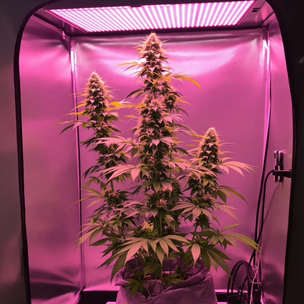 NYC Sour Diesel 11% indica / 89% sativa flower with visible trichomes