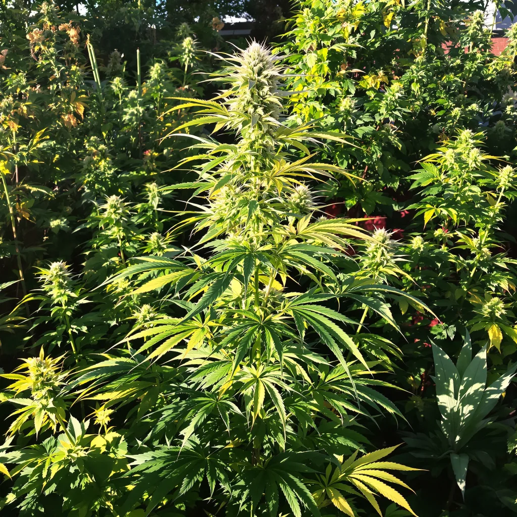 OCAs Cloud 9 16% indica / 84% sativa flower with visible trichomes
