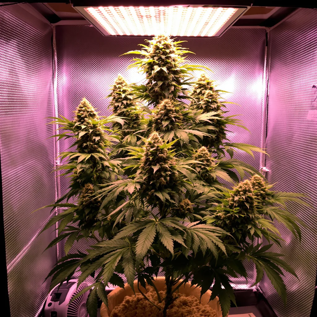 OG Diesel Kush 35% indica / 65% sativa flower with visible trichomes