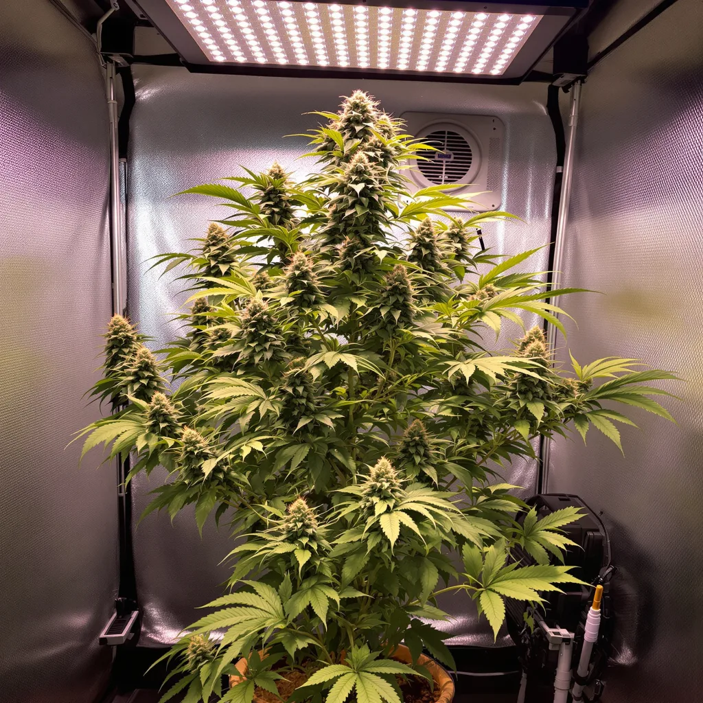OG Kush 55% indica / 45% sativa flower with visible trichomes