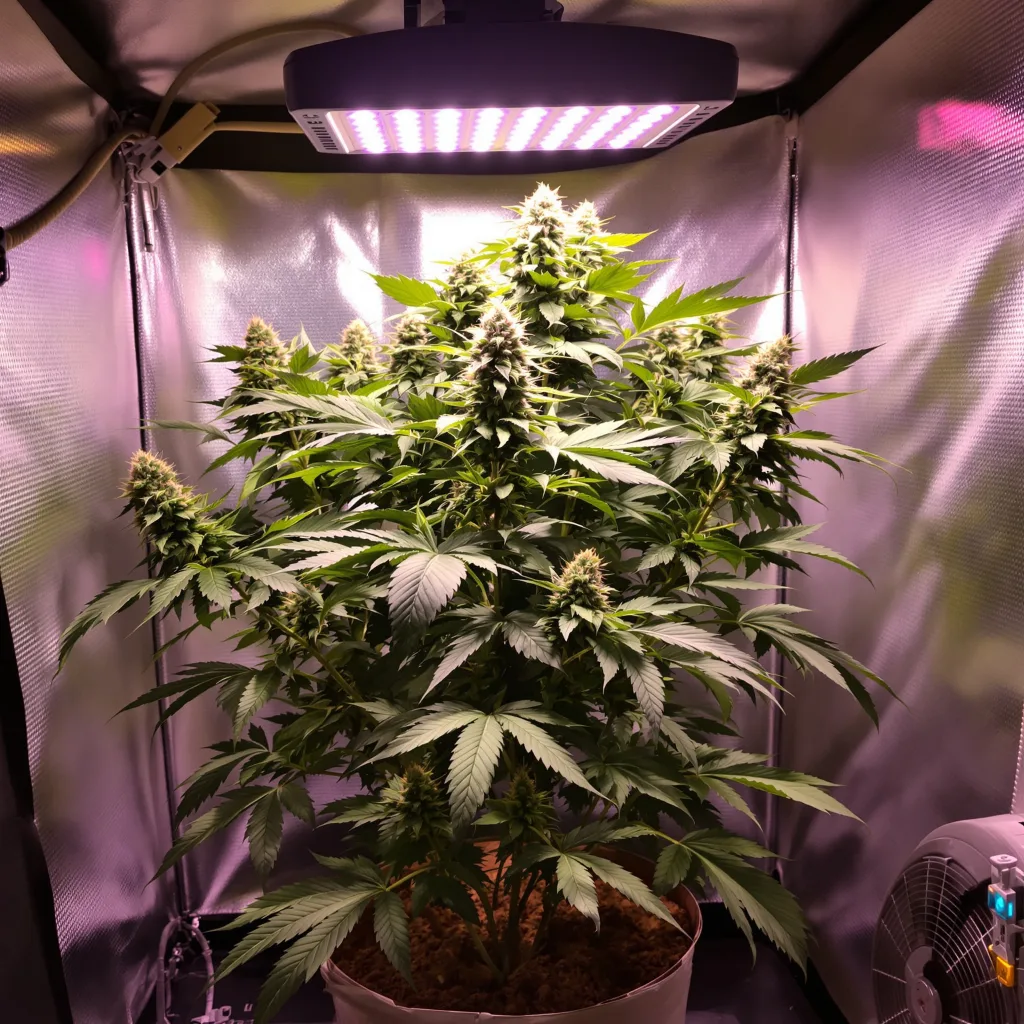 OG's Pearl 73% indica / 27% sativa flower with visible trichomes