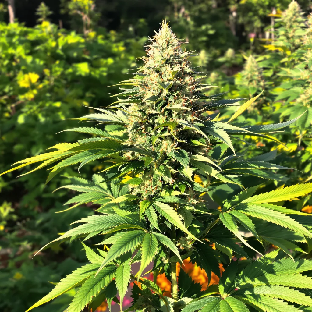 Ogre Berry 65% indica / 35% sativa flower with visible trichomes