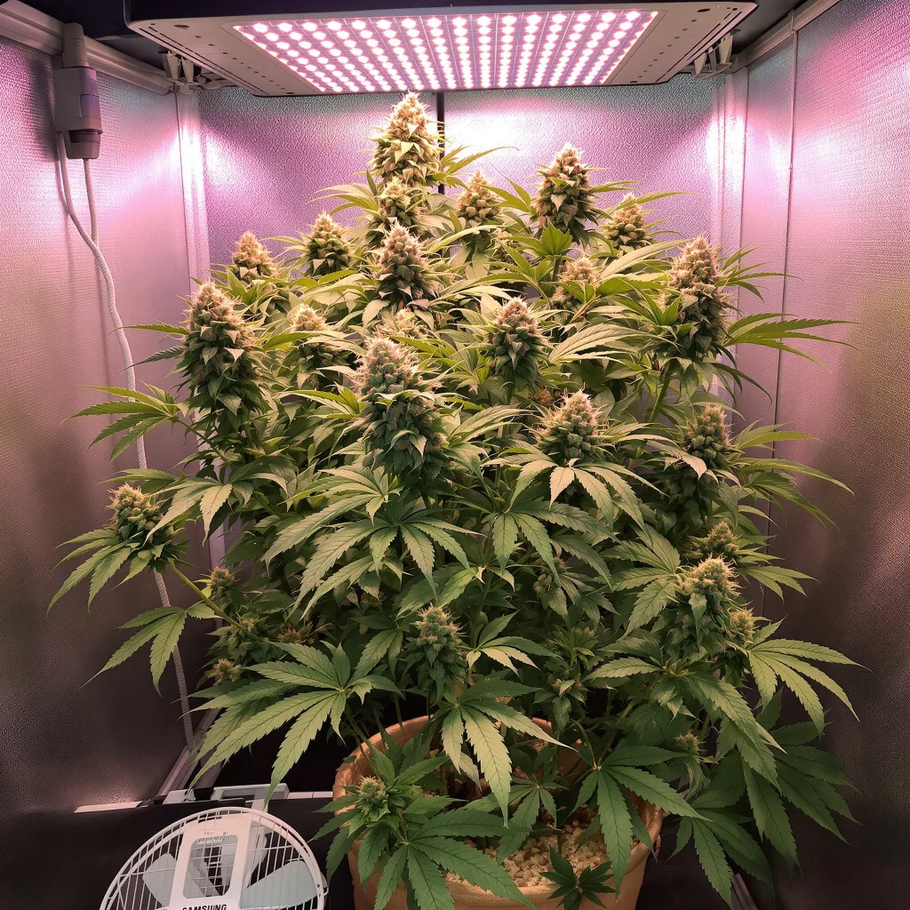 Ogre Berry 65% indica / 35% sativa flower with visible trichomes