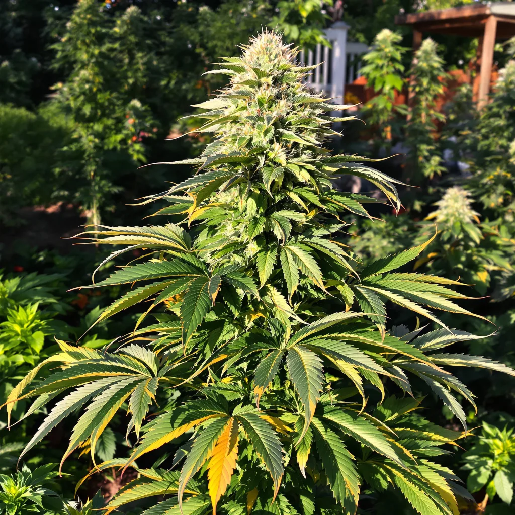 Old School OG 76% indica / 24% sativa flower with visible trichomes