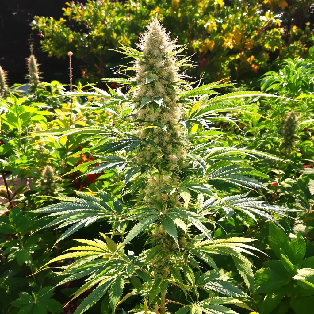 Opium 62% indica / 38% sativa flower with visible trichomes