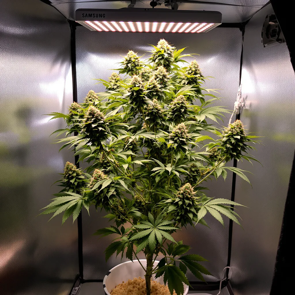 Orange Cream 48% indica / 52% sativa flower with visible trichomes