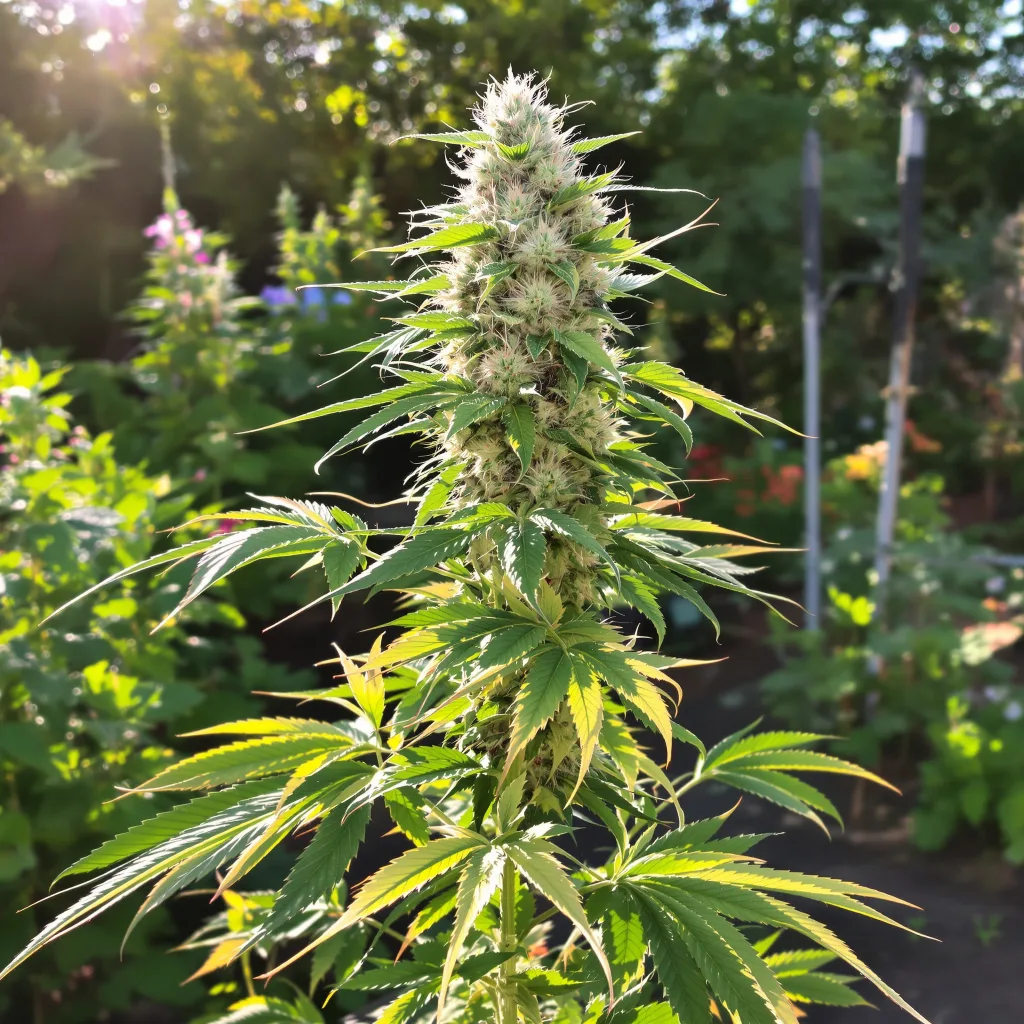 Orange Cream 48% indica / 52% sativa flower with visible trichomes