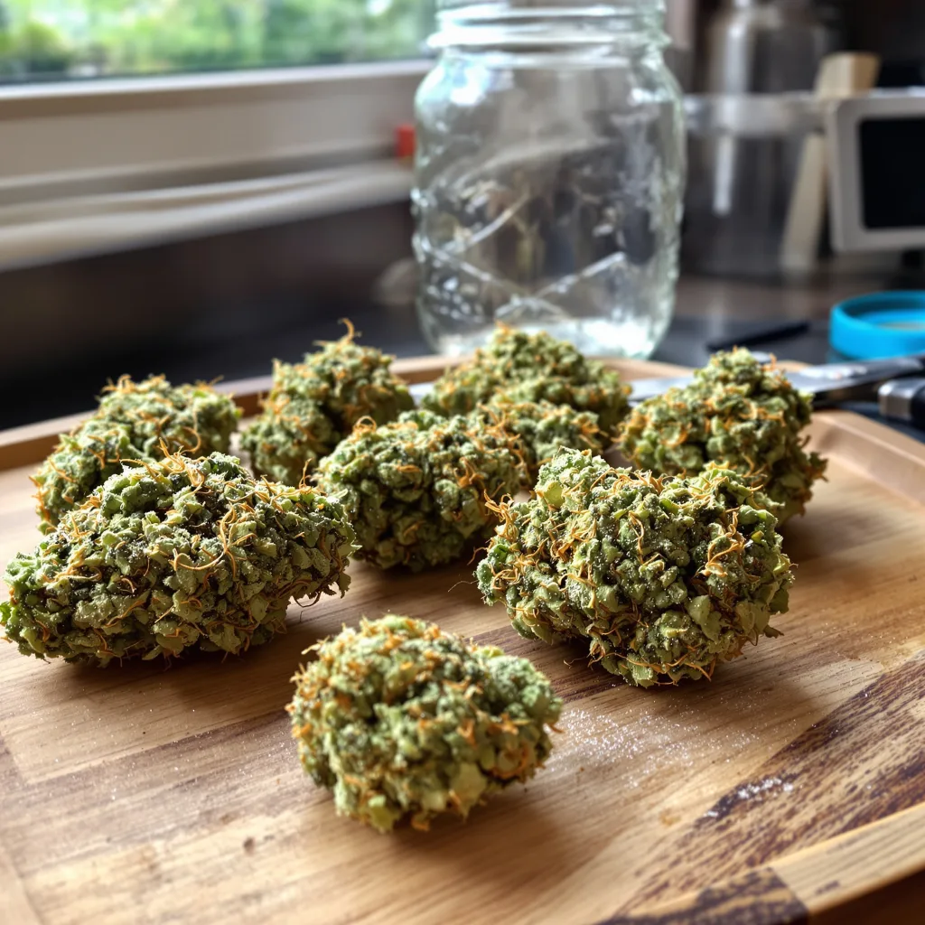 Orange Crush 20% indica / 80% sativa flower with visible trichomes